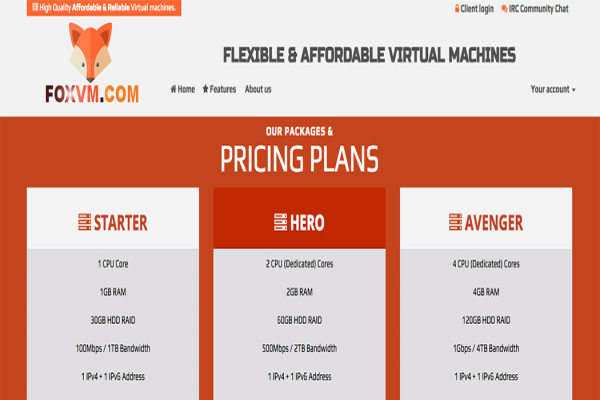 #优惠# FoxVM - $3/mo KVM 1核 1G 30G 1T 100Mbps 达拉斯