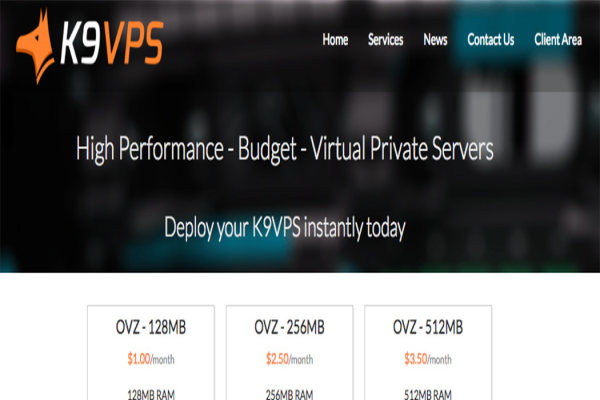 #低价# K9VPS - $5.94/年 OpenVZ 1核 128M 10G 500G 1Gbps 洛杉矶