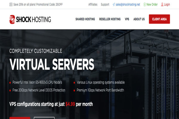 #七折# ShockHosting - $2.79/mo OpenVZ 1核 512M 25G 750G 1Gbps 新泽西