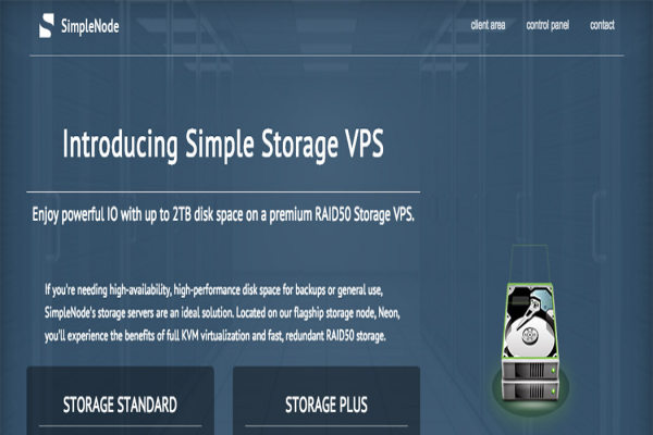 #存储# SimpleNode - $7/mo KVM 2核 1G 400G 2T 1Gbps 达拉斯